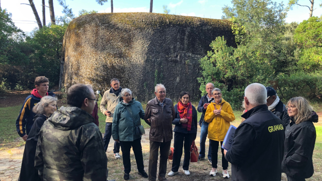 Visite du Mur de l'Atlantique à Gujan-Mestras