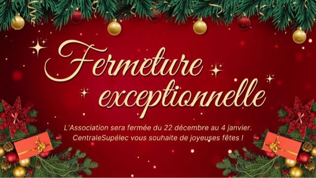 Fermeture exceptionnelle de l'Association