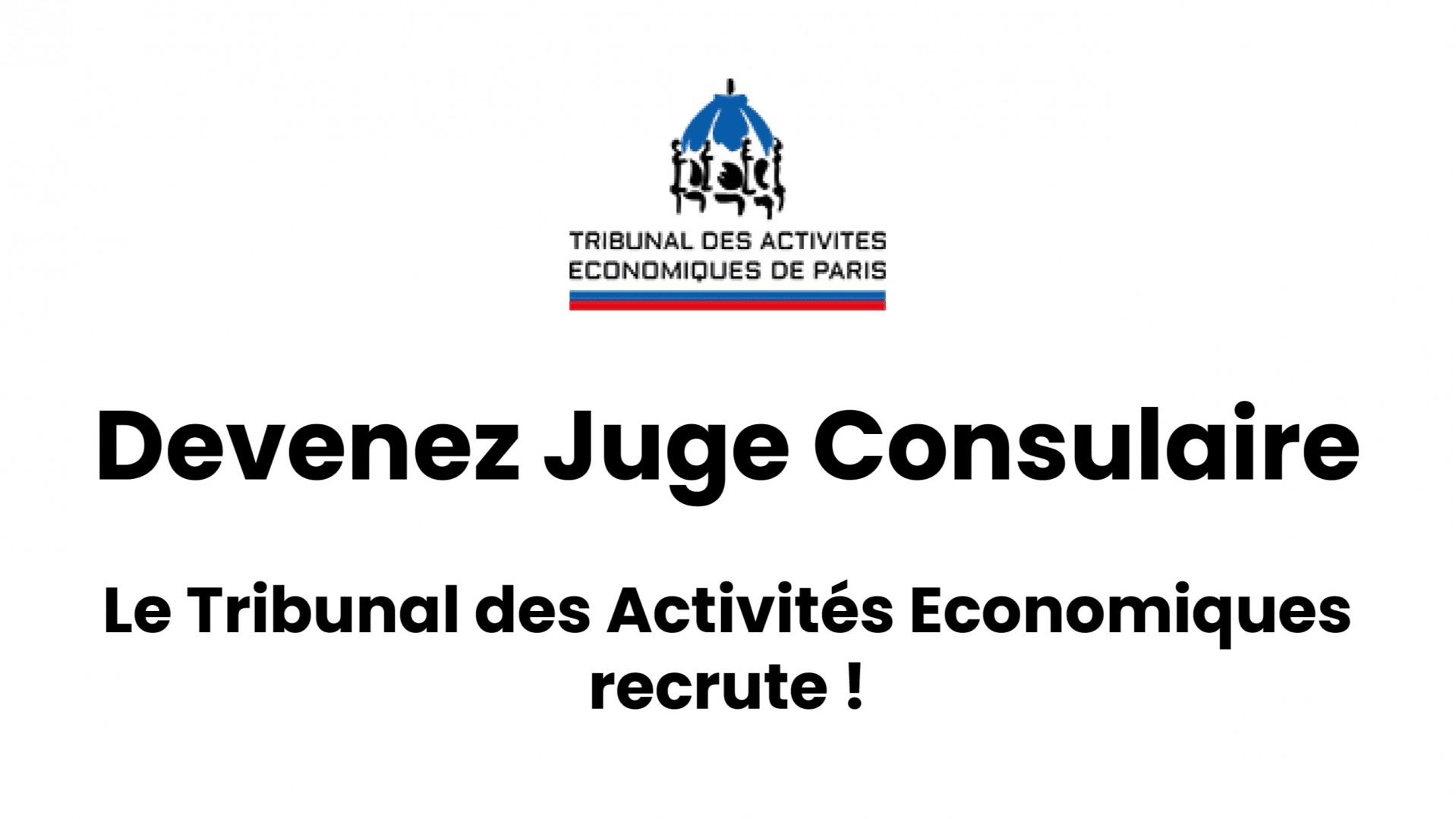 Devenez Juge Consulaire :  Le Tribunal des Activités Economiques recrute !