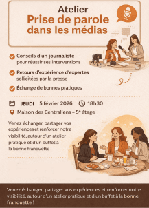 Base Expertes  : Atelier prise de parole dans les médias - 5 février 18h30