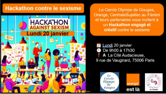 Hackathon contre le sexisme : Agissons ensemble  le 20 janvier à la Cité Audacieuse 