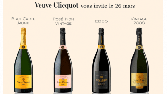 Veuve Clicquot ou La Champagne en quatre cuvées