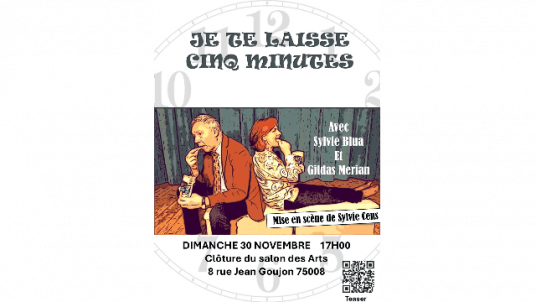 Salon des Arts 2025 : pièce de théâtre « Je te laisse cinq minutes » avec Gildas Merian (ECP 80), en clôture du Salon